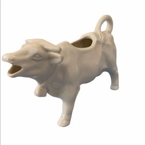 Vintage White Bull Creamer